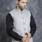 Men's Woven Design Nehru Jacket ( JOWC 4095Grey )