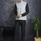 Men's Woven Design Nehru Jacket ( JOWC 4095Grey )