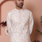 Floral Printed and Embroidered Nehru Jacket for Men