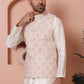 Floral Printed and Embroidered Nehru Jacket for Men