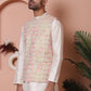 Floral Printed and Embroidered Nehru Jacket for Men