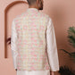 Floral Printed and Embroidered Nehru Jacket for Men