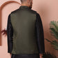 Woven Design Nehru Jacket for Men