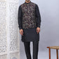 Embossed Silk Blend Nehru Jacket