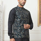Embossed Silk Blend Nehru Jacket