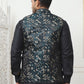 Embossed Silk Blend Nehru Jacket