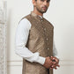 Embroidered With Sequin Silk Blend Nehru Jacket