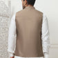 Embroidered With Sequin Silk Blend Nehru Jacket