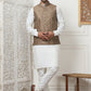 Embroidered With Sequin Silk Blend Nehru Jacket