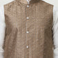 Embroidered With Sequin Silk Blend Nehru Jacket