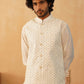 Embroidered With Sequin Silk Blend Nehru Jacket