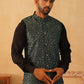 Embroidered Silk Blend Nehru Jacket