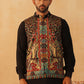 Printed Velvet Nehru Jacket