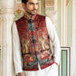 Printed Velvet Nehru Jacket