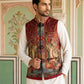 Printed Velvet Nehru Jacket