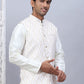 Embossed Silk Blend Nehru Jacket