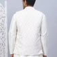 Embossed Silk Blend Nehru Jacket