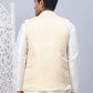 Embossed Silk Blend Nehru Jacket