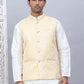 Embossed Silk Blend Nehru Jacket
