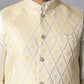 Embossed Silk Blend Nehru Jacket