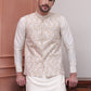 Woven Design Nehru Jacket For Men ( JOWC 4114White )