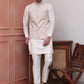 Woven Design Nehru Jacket For Men ( JOWC 4114White )