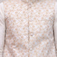 Woven Design Nehru Jacket For Men ( JOWC 4114White )
