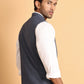 Checked Nehru Jacket for Men ( JOWC 4116Blue )