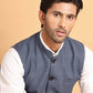Checked Nehru Jacket for Men ( JOWC 4116Blue )