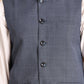 Checked Nehru Jacket for Men ( JOWC 4116Blue )