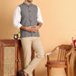 Checked Nehru Jacket for Men ( JOWC 4116Grey )