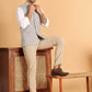 Checked Nehru Jacket for Men ( JOWC 4116Light-Grey )