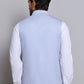 Woven Design Nehru Jacket For Men ( JOWC 4120Blue )