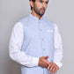 Woven Design Nehru Jacket For Men ( JOWC 4120Blue )