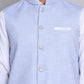 Woven Design Nehru Jacket For Men ( JOWC 4120Blue )