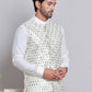 Embroidered Nehru Jacket For Men ( JOWC 4121Green )