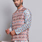 Digital Printed Nehru Jacket For Men ( JOWC 4122Blue )