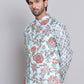 Digital Printed Nehru Jacket For Men ( JOWC 4122Firozi )