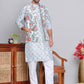 Digital Printed Nehru Jacket For Men ( JOWC 4122Firozi )
