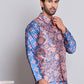 Digital Printed Nehru Jacket For Men ( JOWC 4122Peacock )