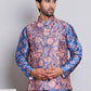 Digital Printed Nehru Jacket For Men ( JOWC 4122Peacock )