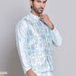 Digital Printed Nehru Jacket For Men ( JOWC 4122Sky )