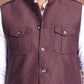 Maroon Soild Nehru Jacket for Men ( JOWC 4128 Maroon )