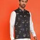 Embossed design Nehru Jacket for Men ( JOWC 4130 Black )