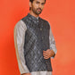 Woven design Nehru Jacket for Men ( JOWC 4131 Black )
