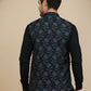 Embossed Nehru Jacket for Men ( JOWC 4133 Grey )