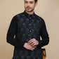 Embossed Nehru Jacket for Men ( JOWC 4133 Grey )