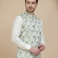 Embossed Nehru Jacket for Men ( JOWC 4133 Pista )