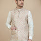 Woven Design Nehru Jacket for Men ( JOWC 4134 Coral )