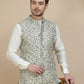 Woven Design Nehru Jacket for Men ( JOWC 4134 Navy )